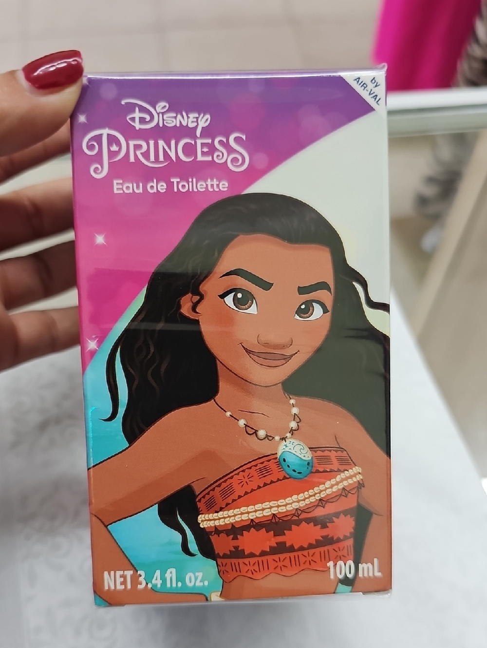 New Disney Princess Moana Eau de Toilette Box - Pink, Turquoise, Brown
